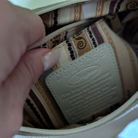 💐 Brighton masterpiece collection cream colored leather shoulder bag - Picture 11 of 12